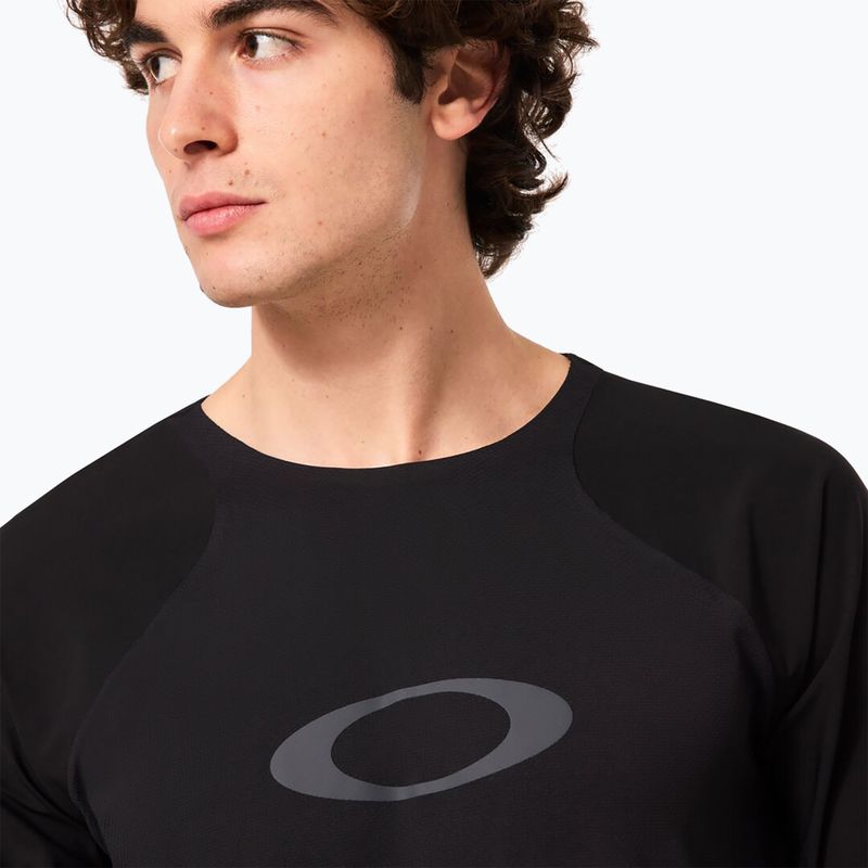 Pánske cyklistické tričko s dlhým rukávom Oakley Seeker Airline blackout 6