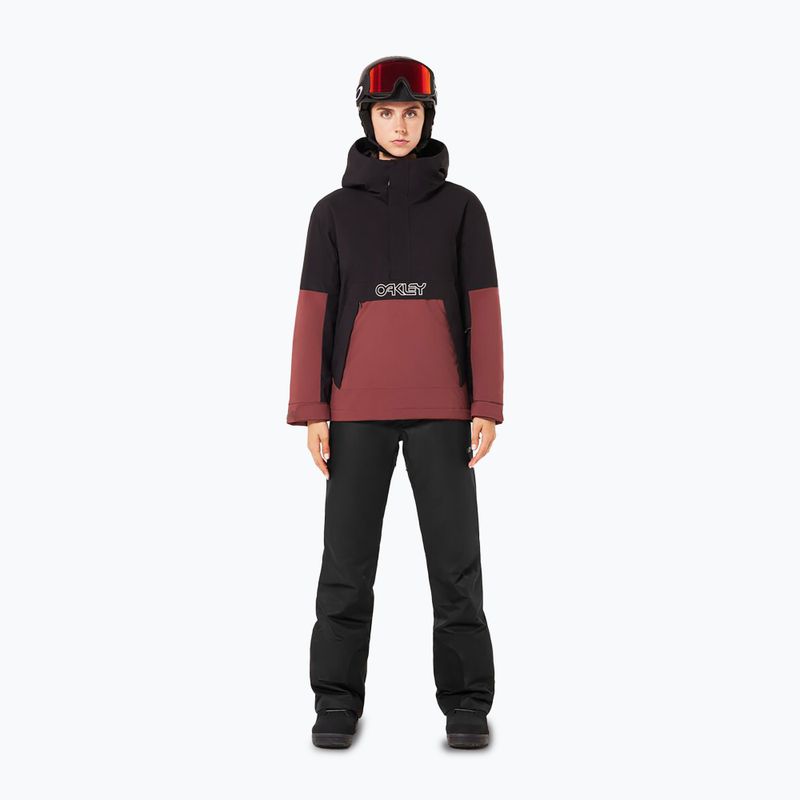 Dámska snowboardová bunda Oakley WMNS TNP TBT Isulated Anorak blakout/grenache 3