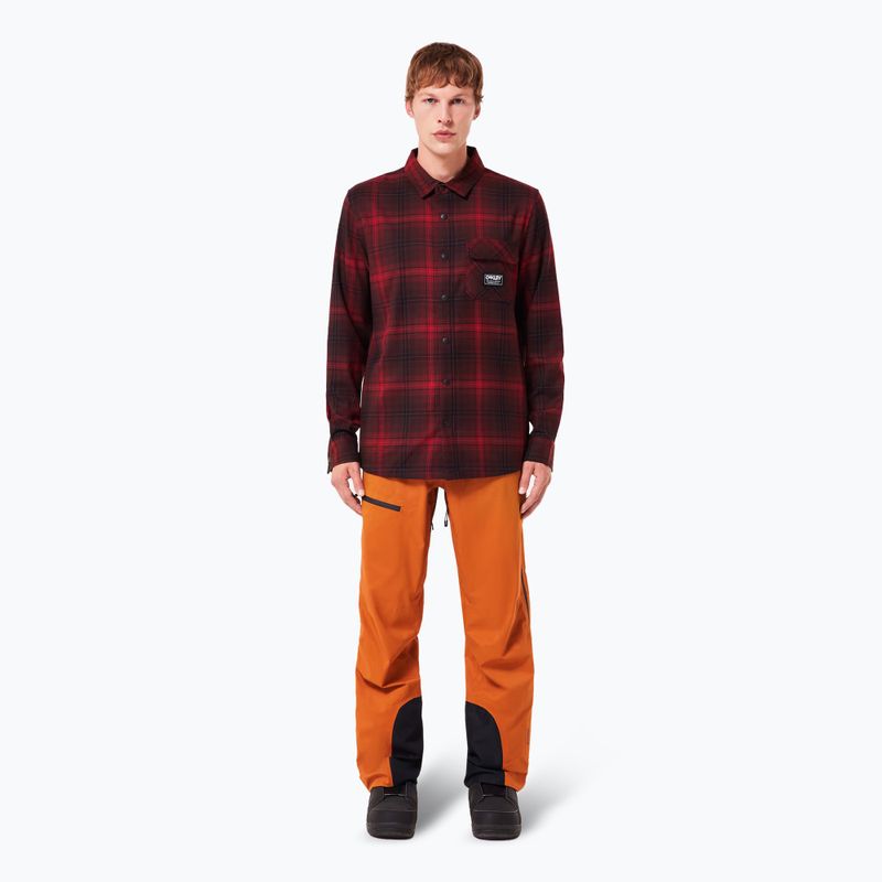 Pánska košeľa Oakley Butter Flannel Shirt black/grenache check 2