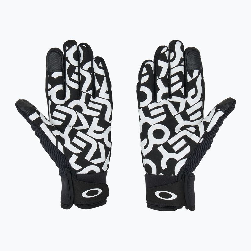 Pánske rukavice Oakley Factory Pilot Core Glove black/white logo 2