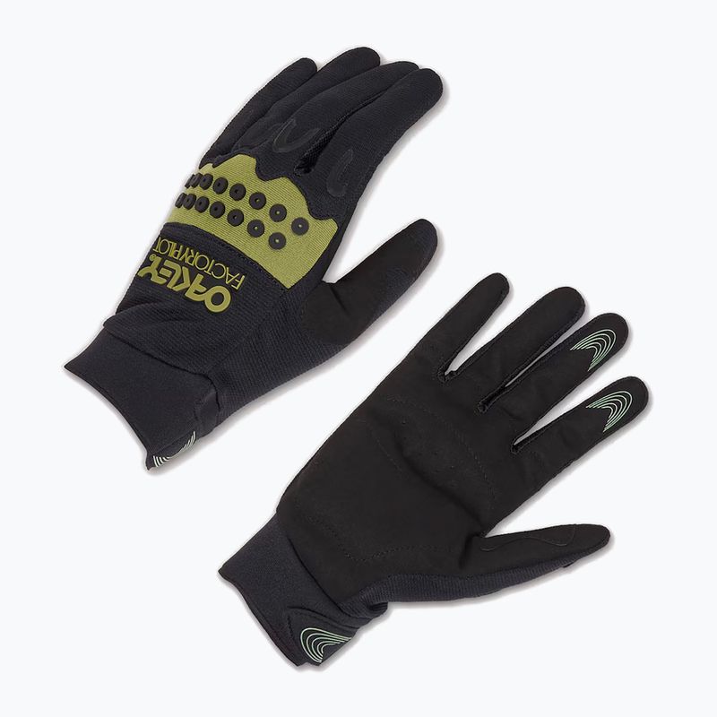 Cyklistické rukavice Oakley Switchback MTB Glove 2.0 black/fern 5