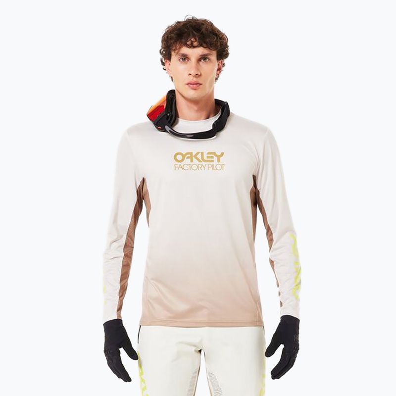 Pánske cyklistické tričko Oakley Maven Coast 2.0 LS gradient pebble mist