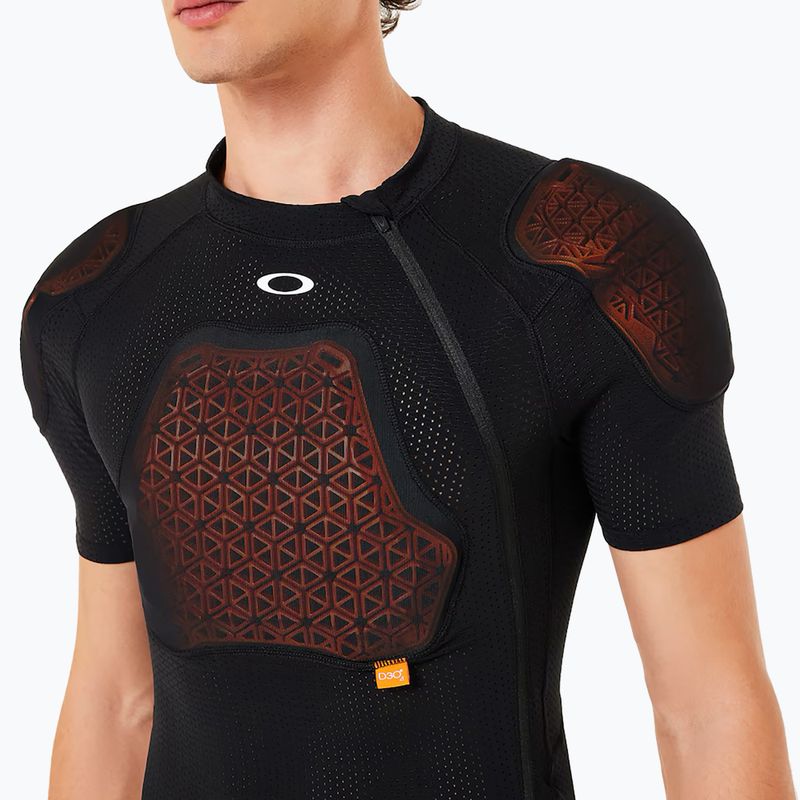 Pánsky cyklistický dres Oakley Drop In D30 Full Impact blackout s chráničmi 4