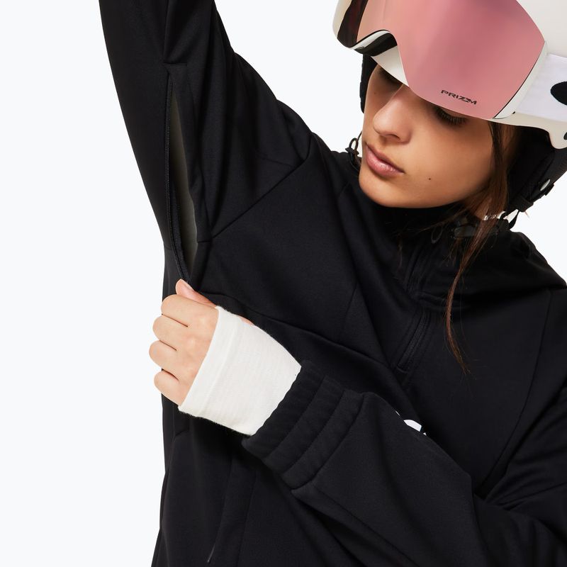 Dámska softshellová mikina Oakley TNP Nose Grab Softshell Hoodie blackout/white 6