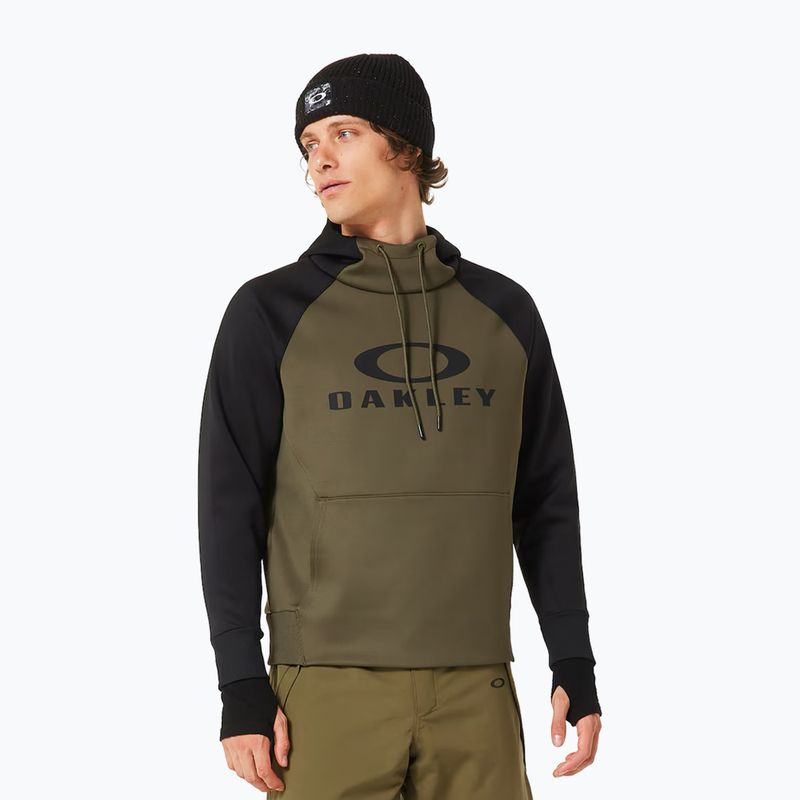 Pánska snowboardová mikina Oakley Sierra DWR Fleece Hoody 2.0 army green