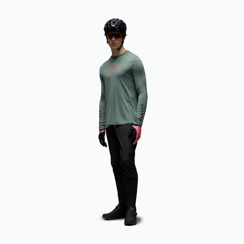 Pánsky cyklistický dres longsleeve Oakley Seeker Flow LS74O aviator green 2