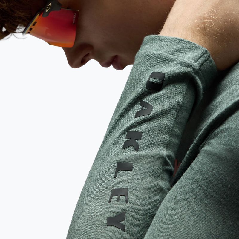 Pánsky cyklistický dres longsleeve Oakley Seeker Flow LS74O aviator green 4