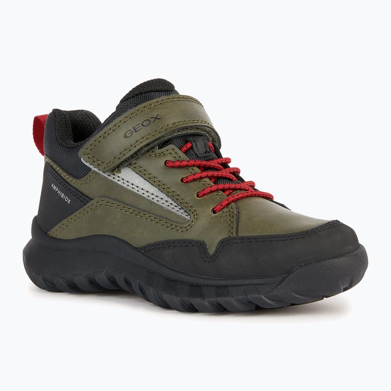 Juniorská obuv Geox Simbyos Abx dark green/red 7