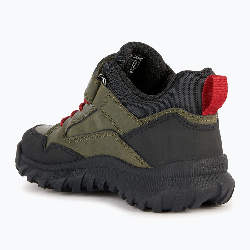 Juniorská obuv Geox Simbyos Abx dark green/red 9