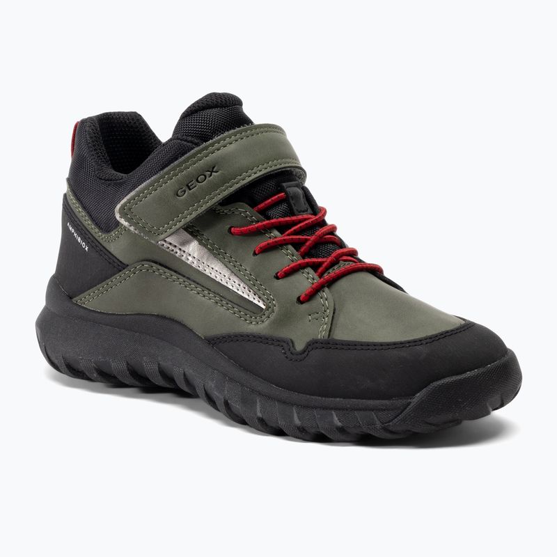 Juniorská obuv Geox Simbyos Abx dark green/red