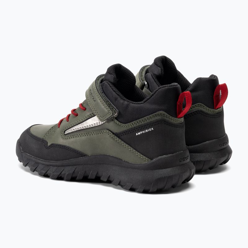 Juniorská obuv Geox Simbyos Abx dark green/red 3