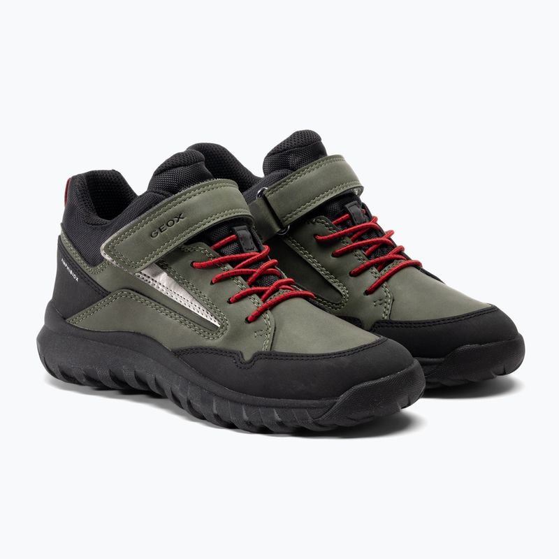 Juniorská obuv Geox Simbyos Abx dark green/red 4