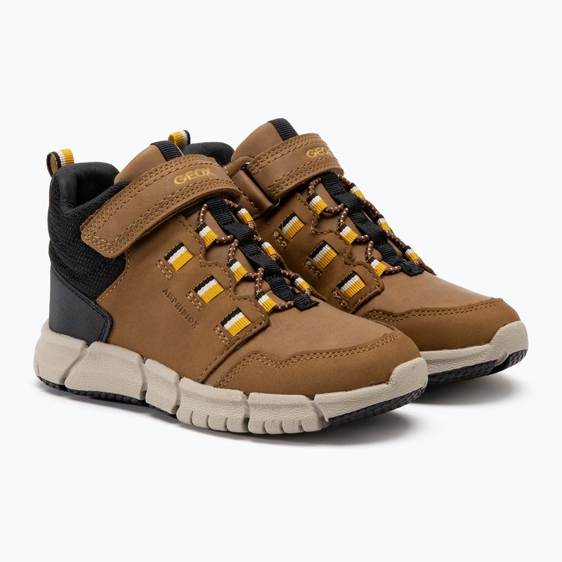 Juniorská obuv Geox Flexyper Abx brown/dark yellow 4