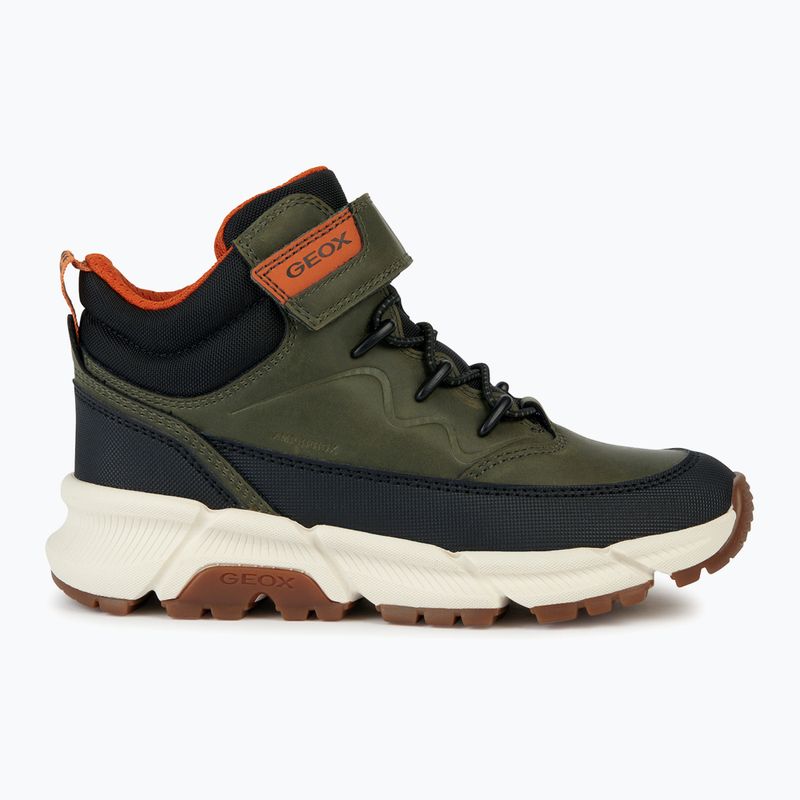 Juniorské topánky Geox Flexyper Plus military/orange 9