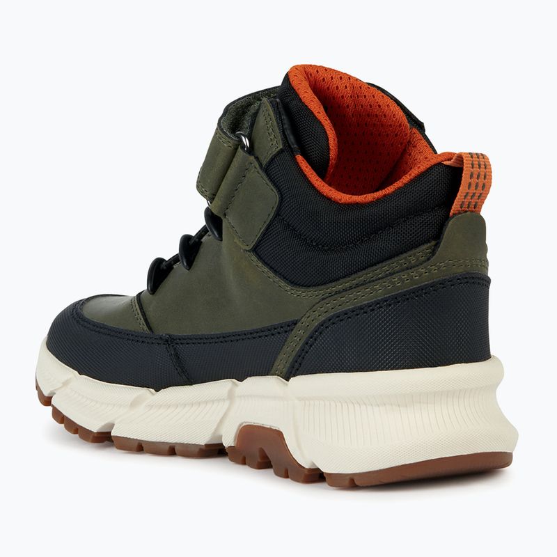 Juniorské topánky Geox Flexyper Plus military/orange 10