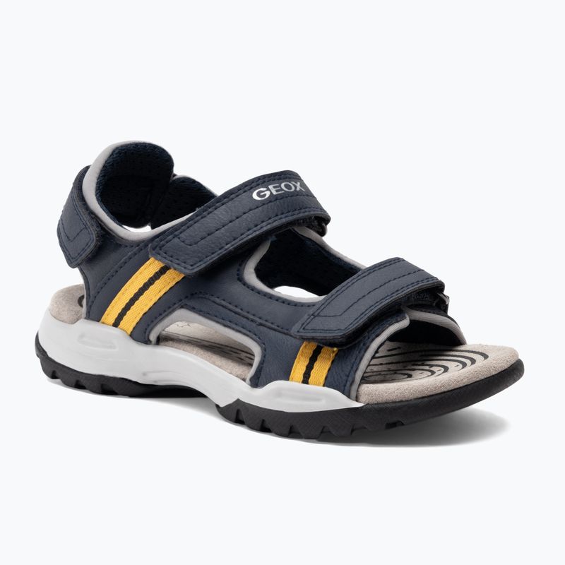 Juniorské sandále Geox Borealis ocean blue/gold