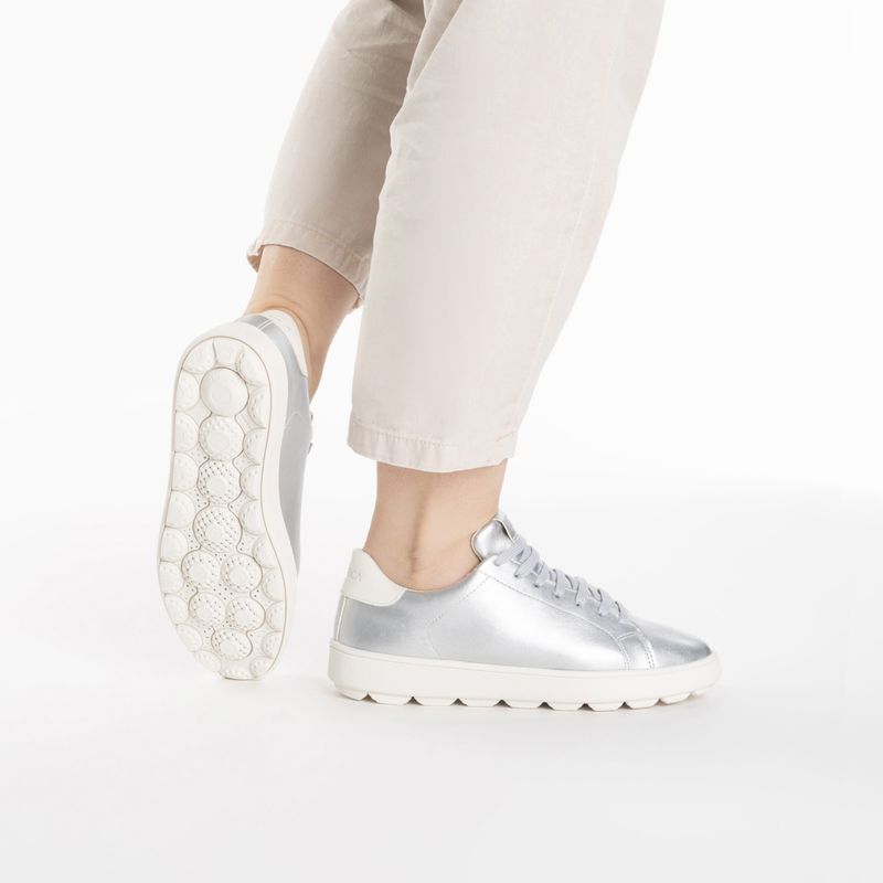 Dámska obuv Geox Spherica Ecub-1 silver/optic white 2