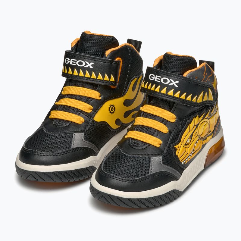 Juniorské topánky Geox Inek black/yellow 11