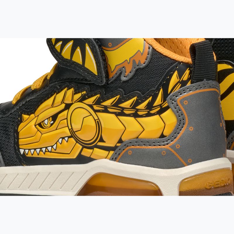 Juniorské topánky Geox Inek black/yellow 15