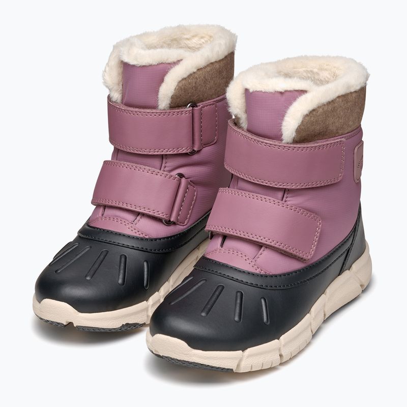 Juniorské snehule Geox Flexyper ABX dark rose/black 3