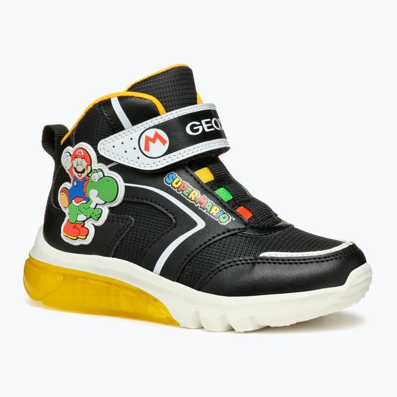 Juniorské topánky Geox Ciberdron black/yellow