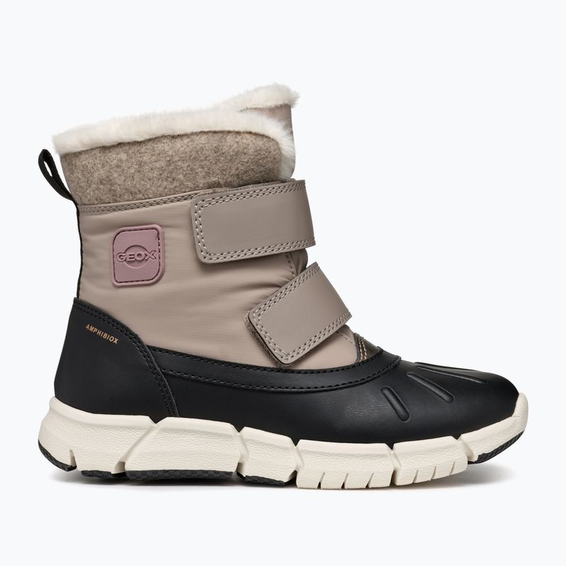 Juniorské snehule Geox Flexyper ABX dark beige/black 2