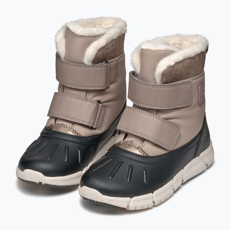 Juniorské snehule Geox Flexyper ABX dark beige/black 3