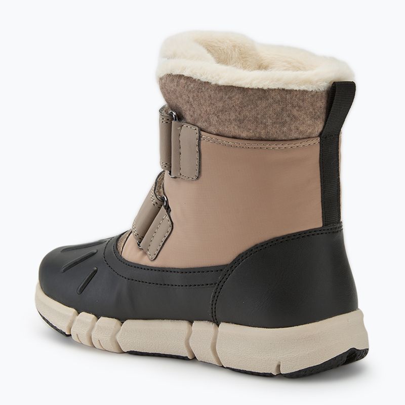 Juniorské snehule Geox Flexyper ABX dark beige/black 3