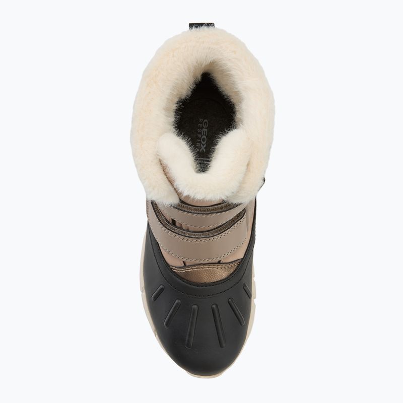 Juniorské snehule Geox Flexyper ABX dark beige/black 5