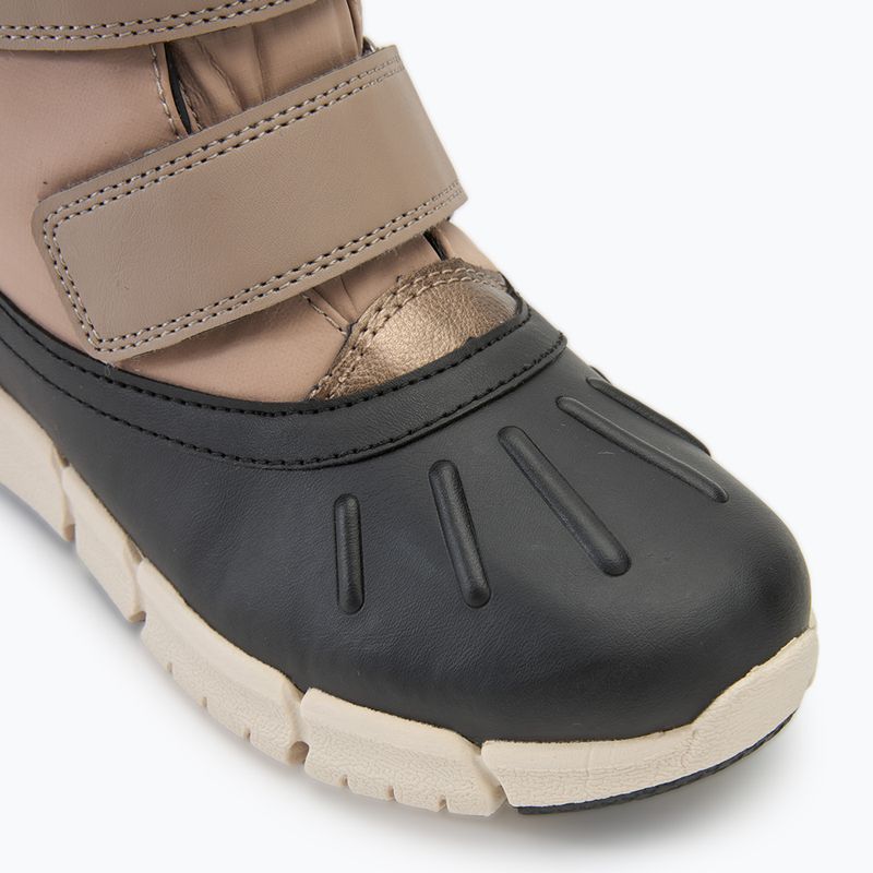 Juniorské snehule Geox Flexyper ABX dark beige/black 7