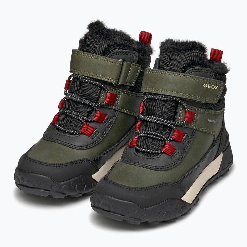Juniorské snehule Geox Trekkyup ABX dark green/black 10