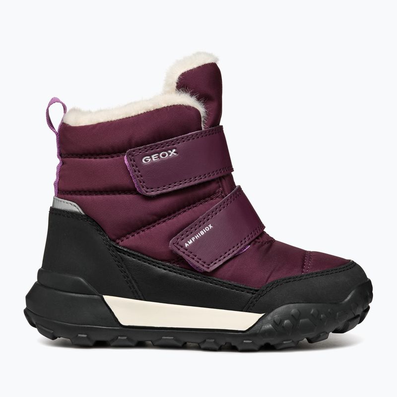 Juniorské snehule Geox Trekkyup ABX burgundy 9