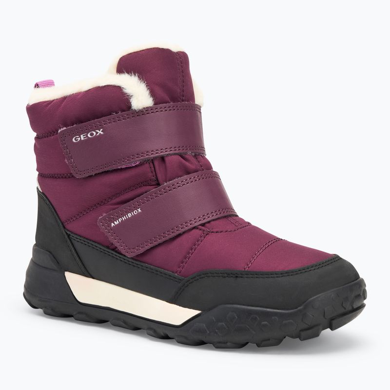 Juniorské snehule Geox Trekkyup ABX burgundy