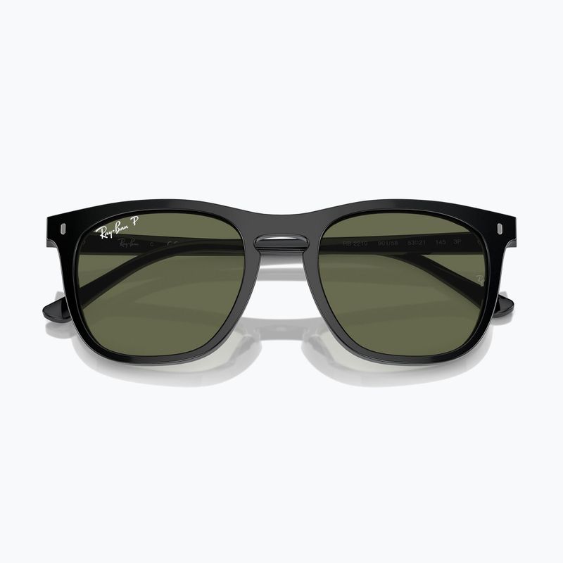 Slnečné okuliare Ray-Ban RB2210 black/green polarized 3