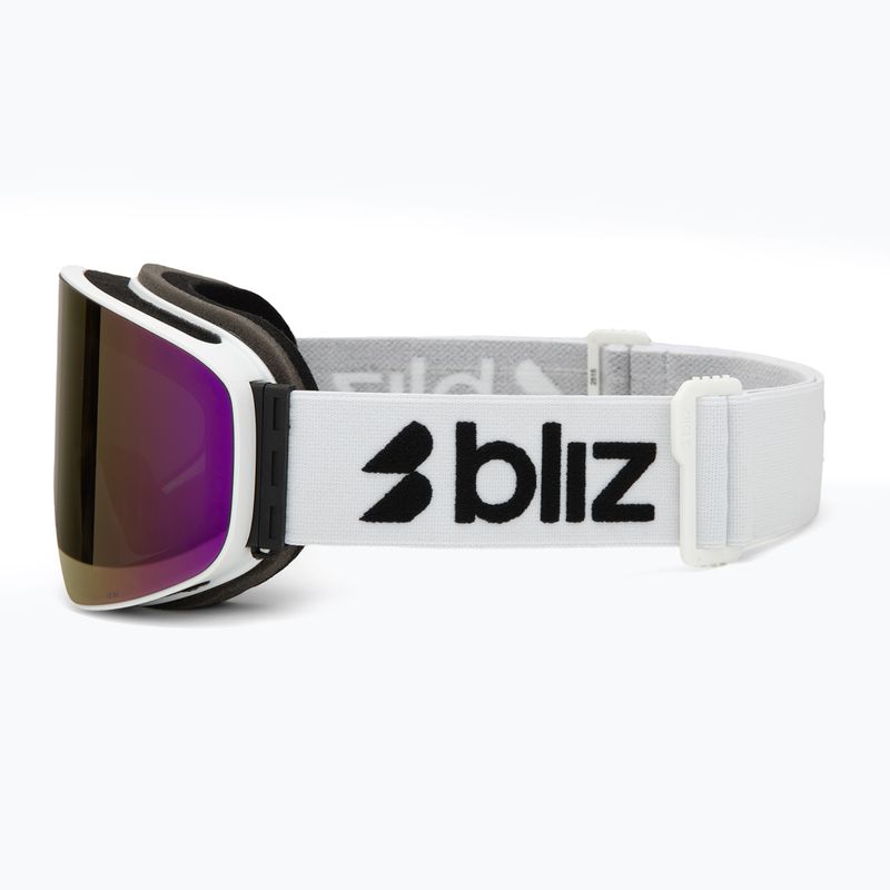 Lyžiarske okuliare Bliz Flow matte white/smoke/pink 4