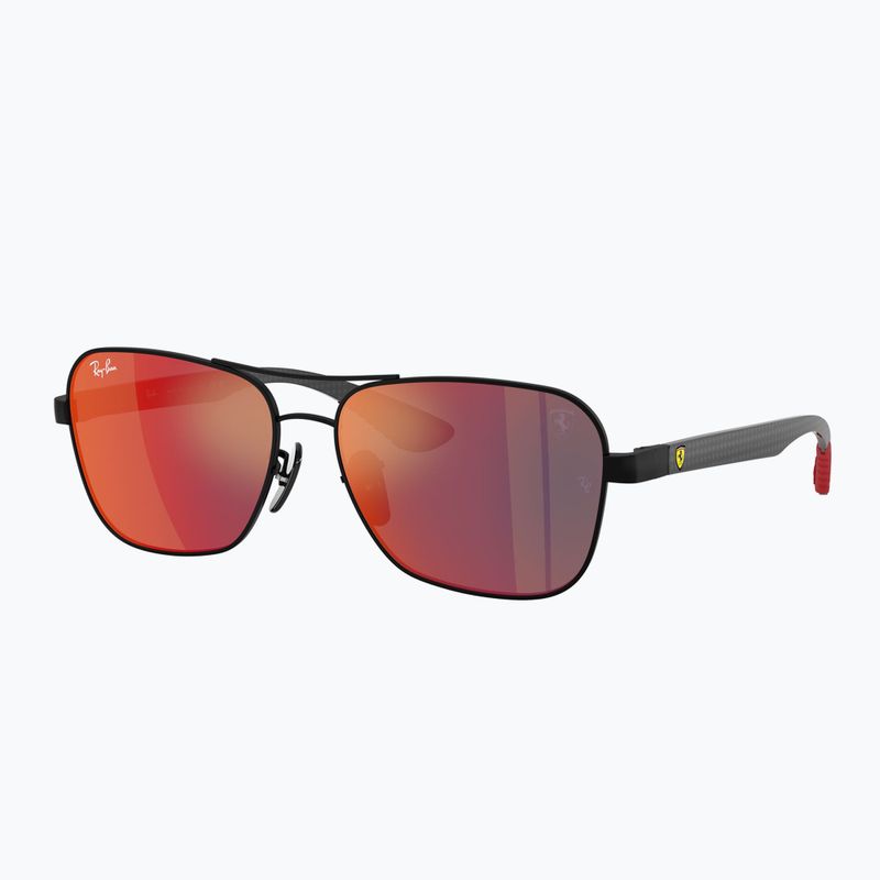 Slnečné okuliare Ray-Ban Rb8336M Scuderia matt black/dark grey mirror blue/red 4