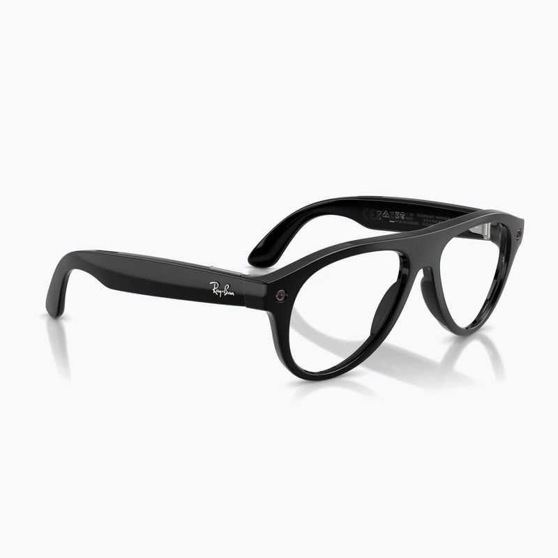 Okuliare s kamerou Ray-Ban Meta Aviator shiny black/trs g. green 4