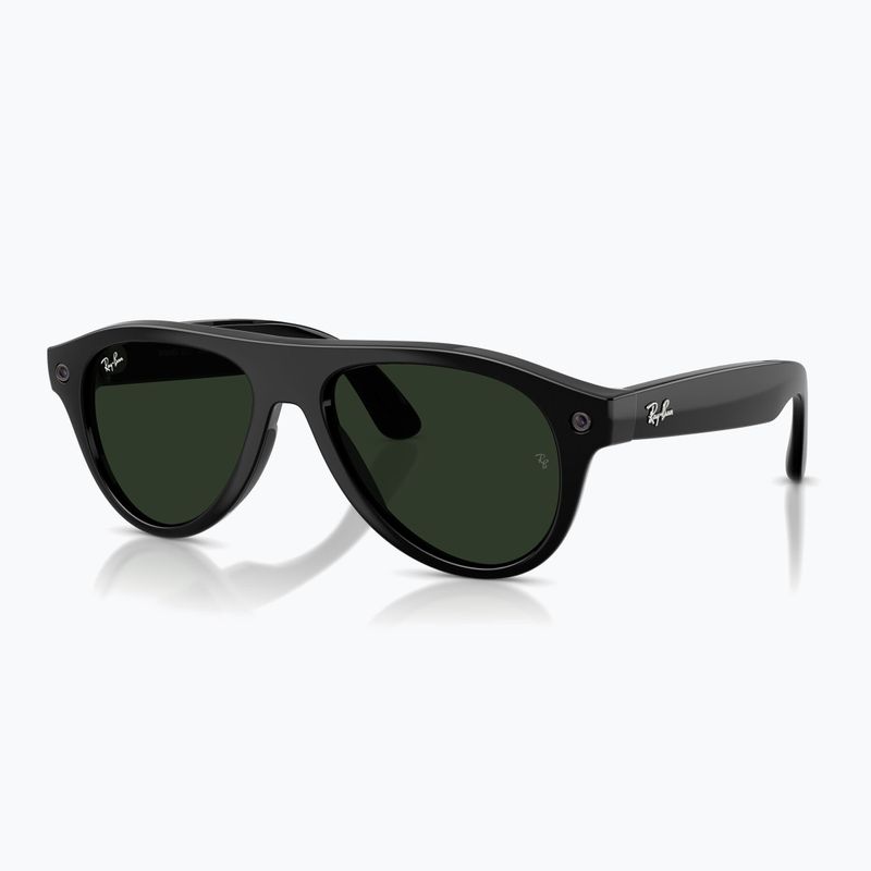 Okuliare s kamerou Ray-Ban Meta Aviator shiny black/trs g. green 8