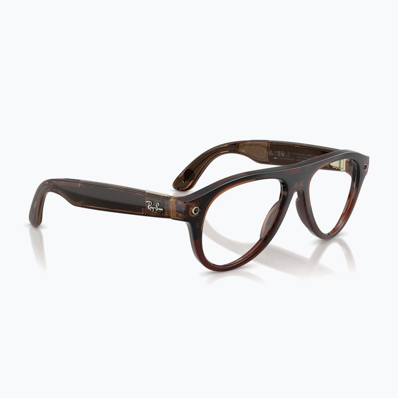 Okuliare s kamerou Ray-Ban Meta Aviator transp. umber/trs jade 4