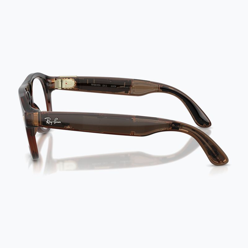 Okuliare s kamerou Ray-Ban Meta Aviator transp. umber/trs jade 5