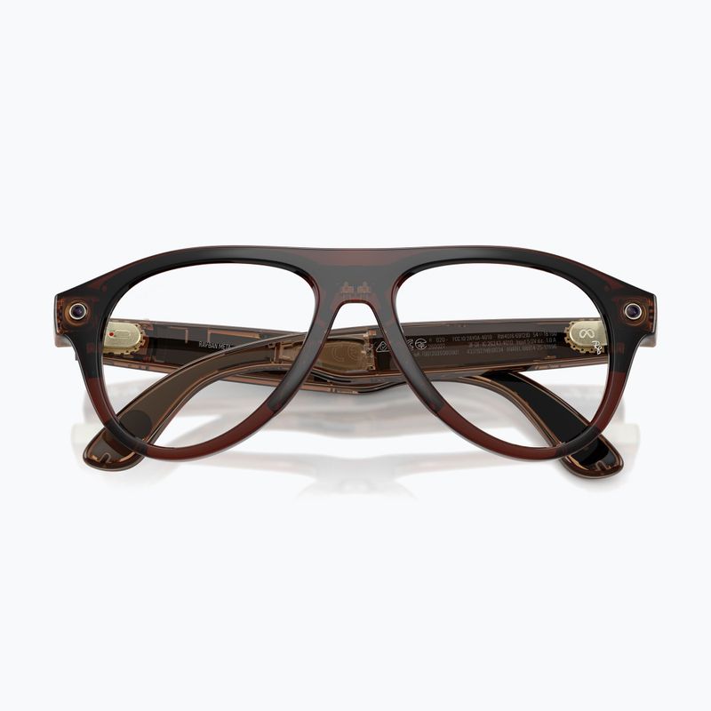 Okuliare s kamerou Ray-Ban Meta Aviator transp. umber/trs jade 6