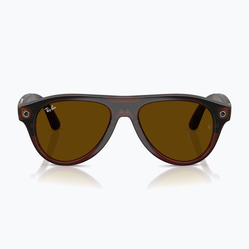 Okuliare s kamerou Ray-Ban Meta Aviator transp. umber/trs jade 7