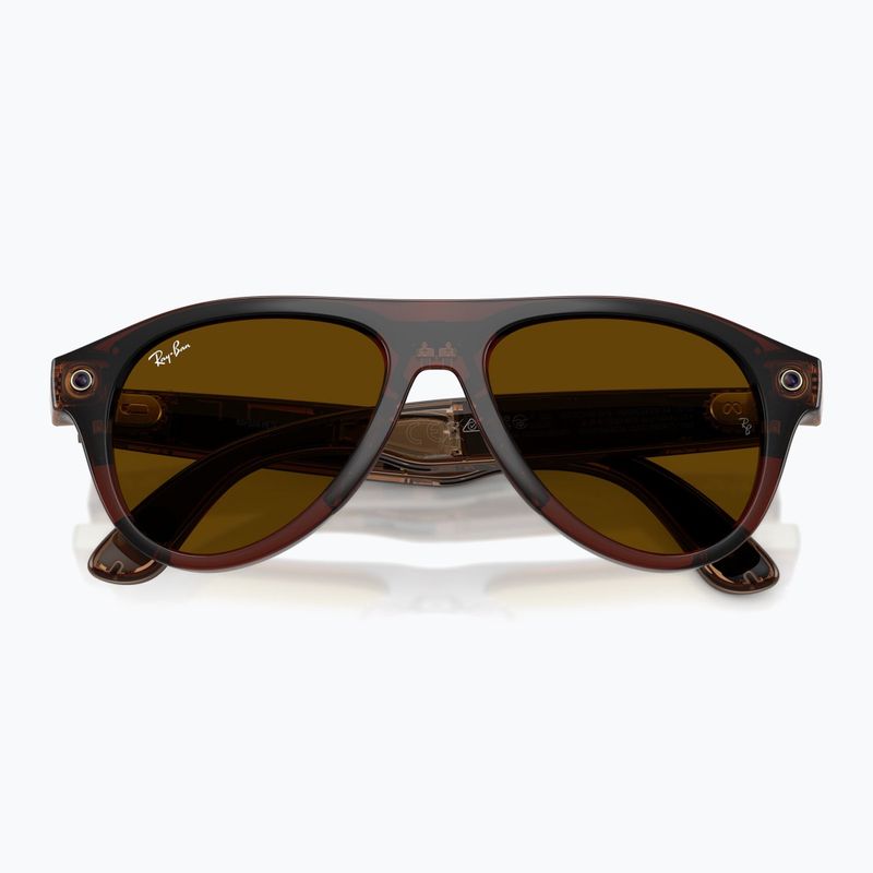 Okuliare s kamerou Ray-Ban Meta Aviator transp. umber/trs jade 9