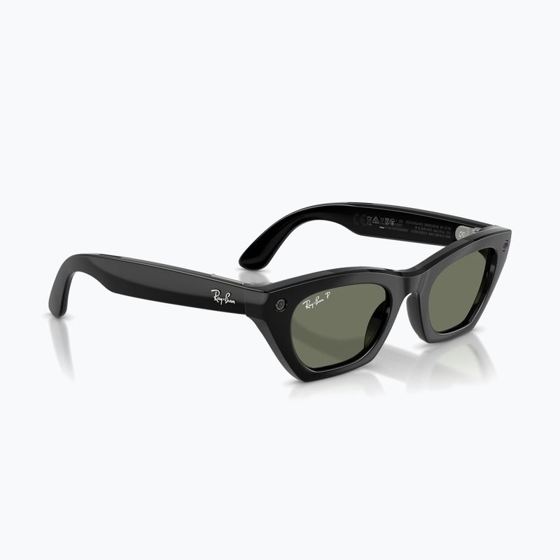 Okuliare s kamerou Ray-Ban Meta Zena shiny black/g15 green polar 4