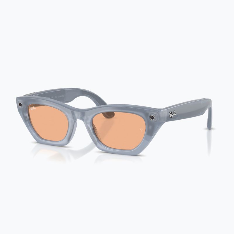 Okuliare s kamerou Ray-Ban Meta Zena milky grey lilac/trs copper 7