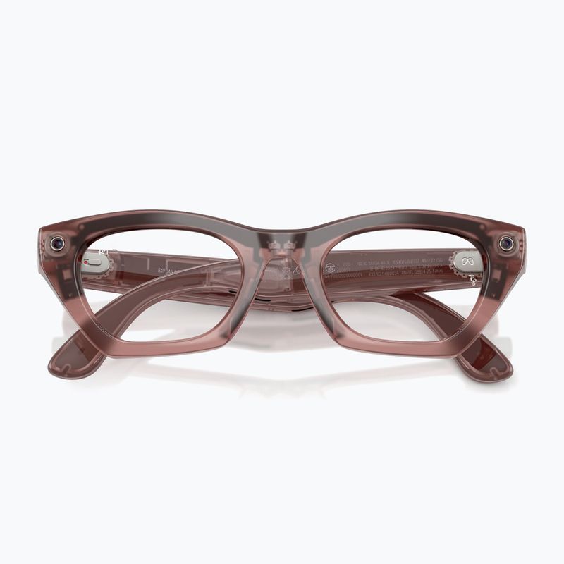 Okuliare s kamerou Ray-Ban Meta Zena milky pink blush/trs grey 3
