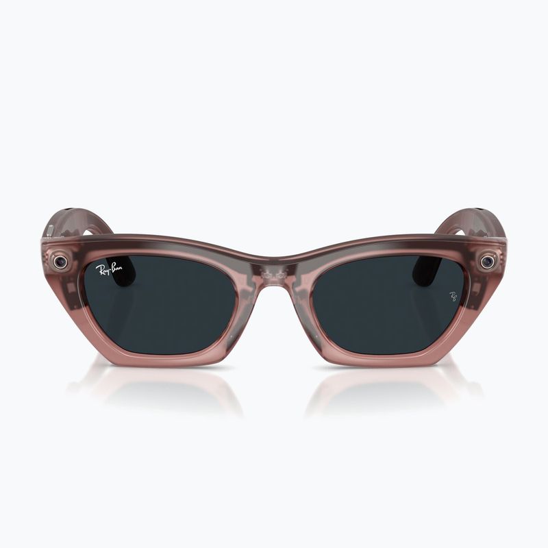 Okuliare s kamerou Ray-Ban Meta Zena milky pink blush/trs grey 9