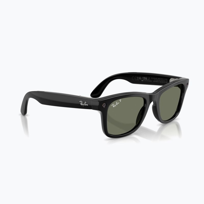 Okuliare s kamerou Ray-Ban Meta Wayfarer shiny black/g15 green polar 4