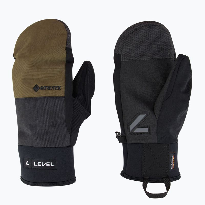 Pánske lyžiarske rukavice Level Matrix Mitt Gore-Tex olivovo zelené