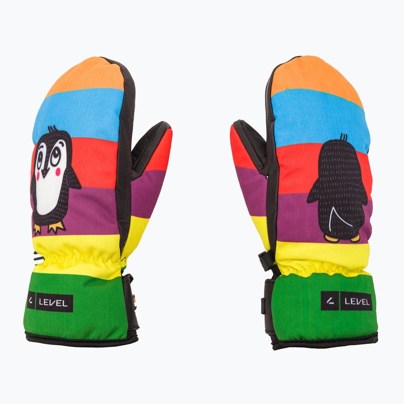 Detské lyžiarske rukavice Level Vertigo Mitt Teen pk rainbow 3